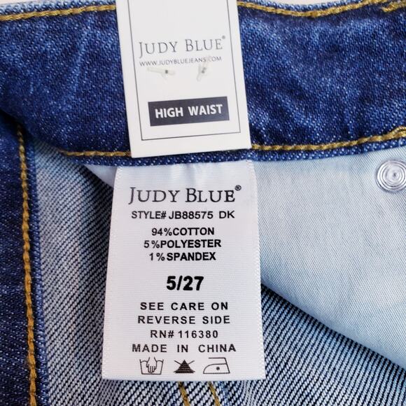 NWT JUDY BLUE High Waist Tummy Control Straight Leg Jeans Size 5/27 # JB88575 - Picture 5 of 12